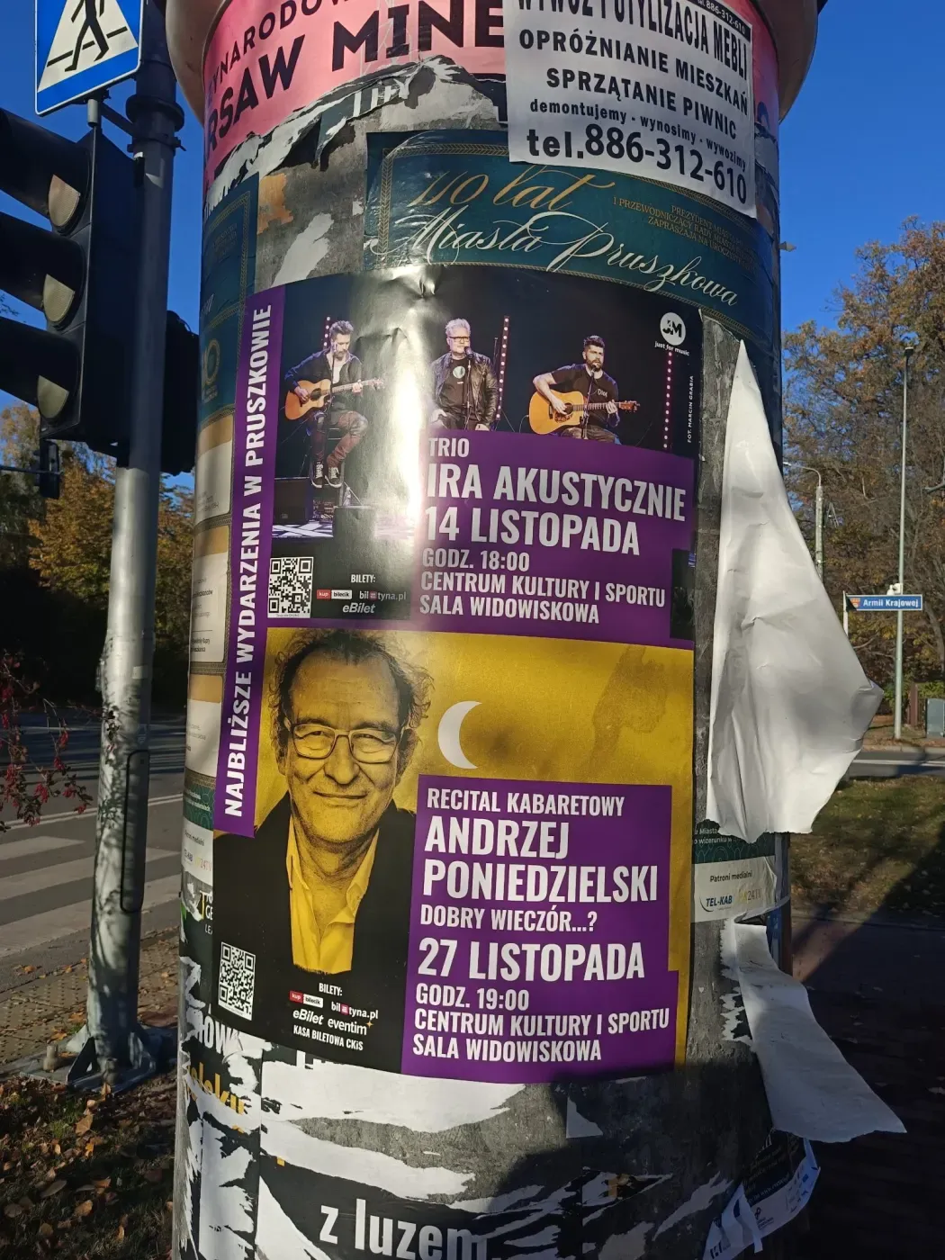 Plakatowanie w Pruszkowie: IRA Akustycznie Trio